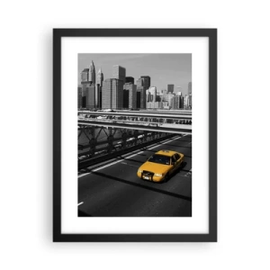 Poster in einem schwarzem Rahmen - Die Farbe einer Großstadt - 30x40 cm