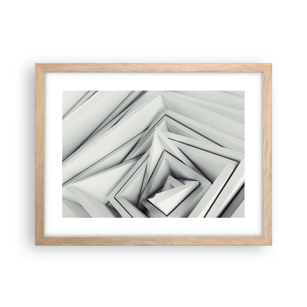 Poster in einem Rahmen aus heller Eiche - Spitzwinklige Knospen - 40x30 cm