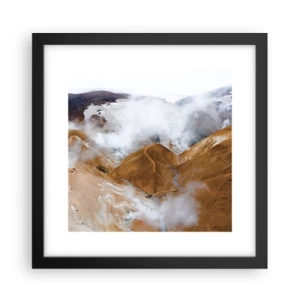 Poster in einem schwarzem Rahmen - Islands rohe Schönheit - 30x30 cm