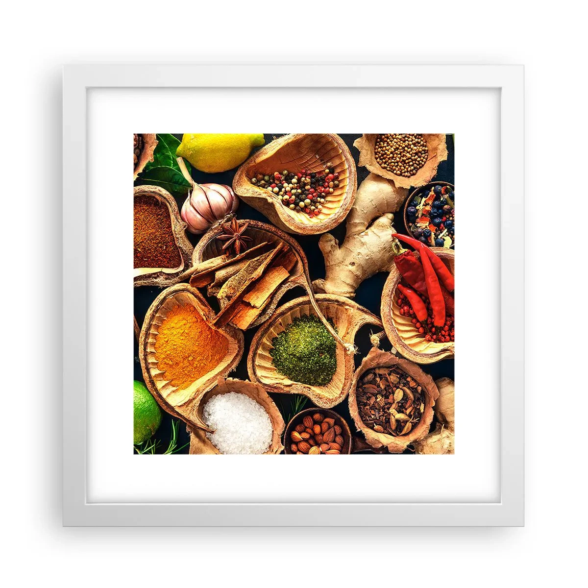 Poster in einem weißen Rahmen - Nimm was du willst - 30x30 cm