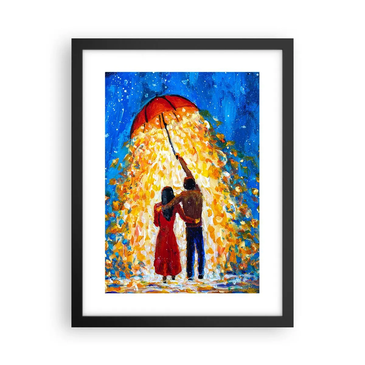 Poster in einem schwarzem Rahmen - Zauber eines Regenabends? - 30x40 cm