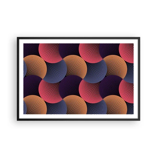 Poster in einem schwarzem Rahmen - Im kreisenden Rhythmus - 91x61 cm