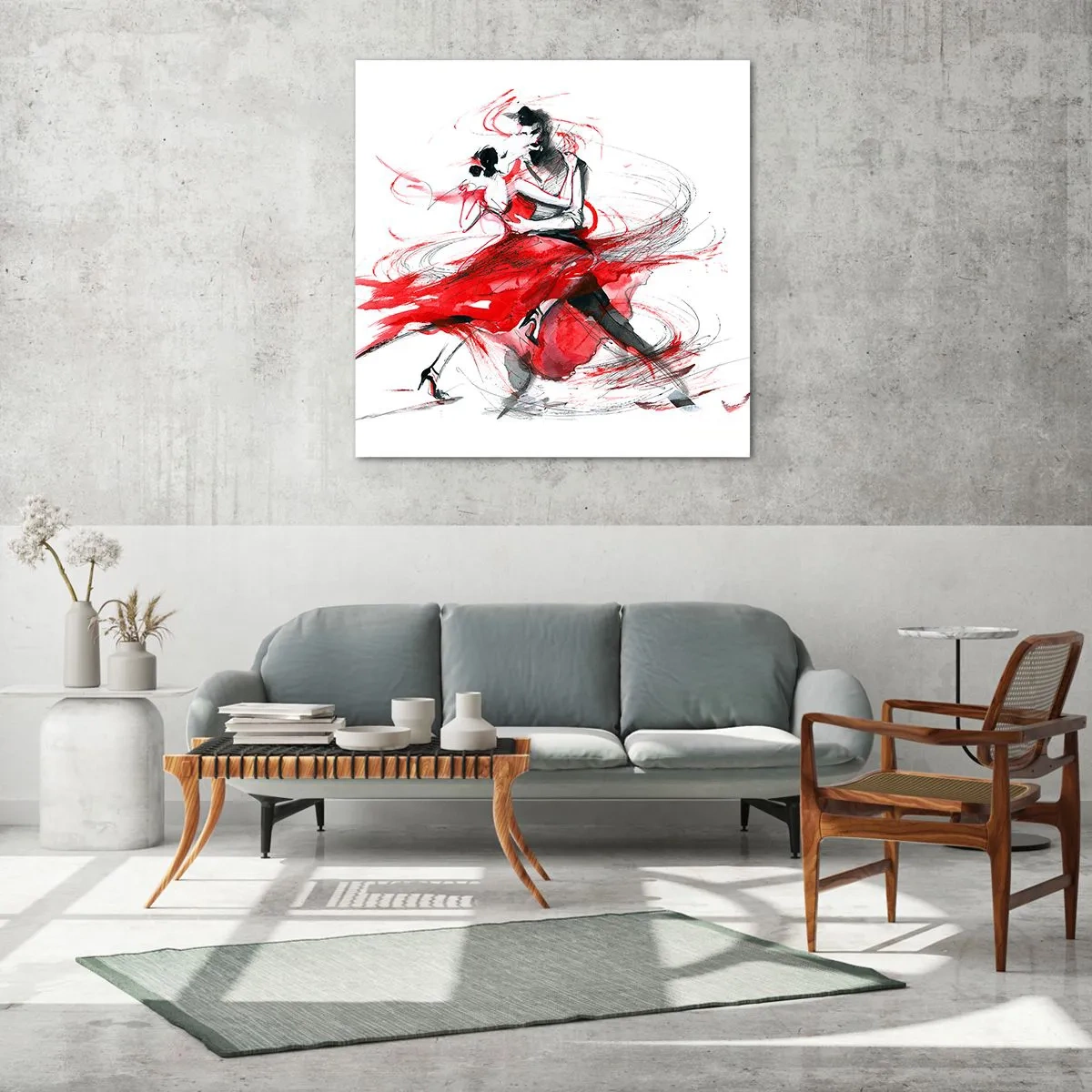 Glasbild - Bild auf glas - Tango – der Rhythmus der Leidenschaft - 70x70 cm