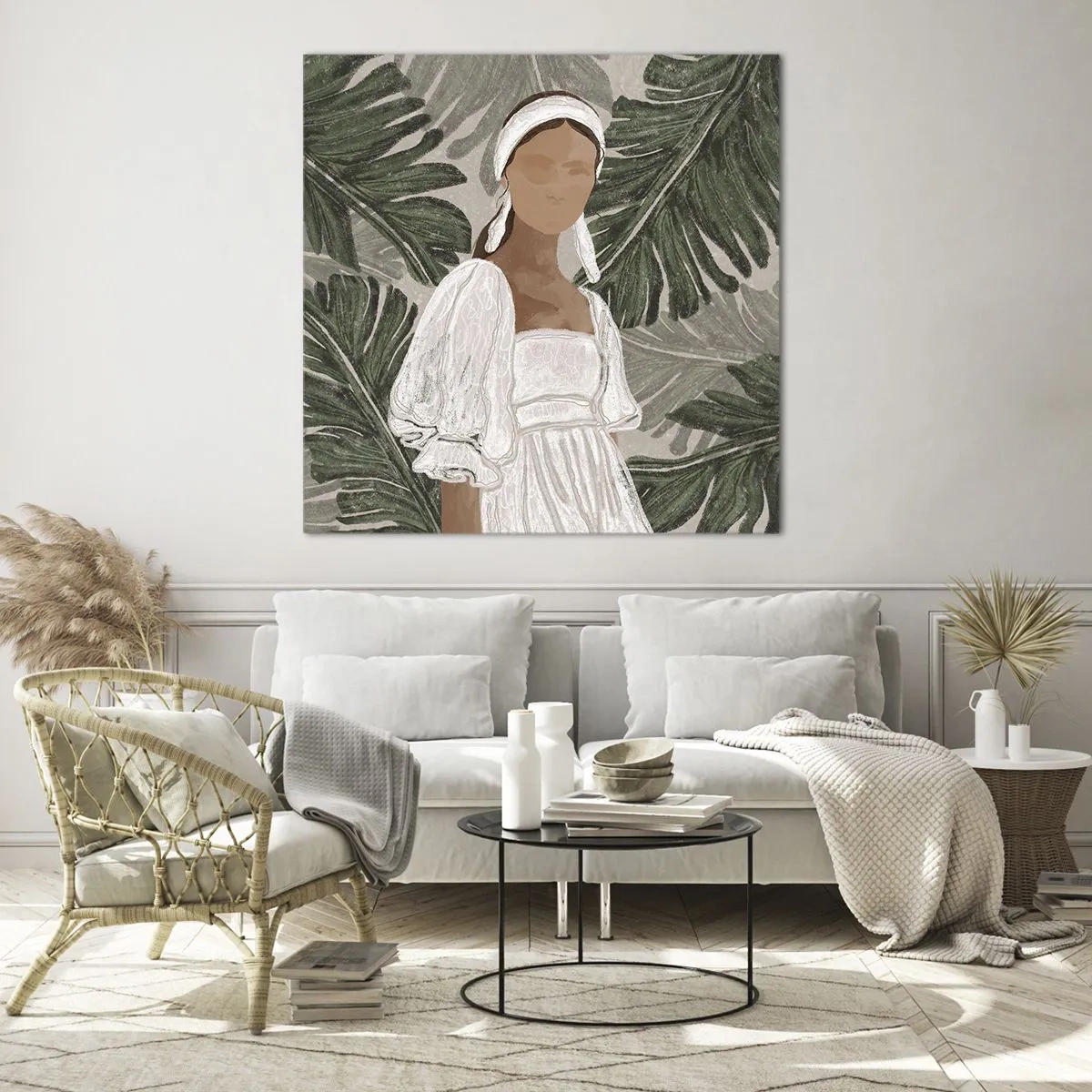 Glasbild - Bild auf glas - Exotisches Porträt - 40x40 cm