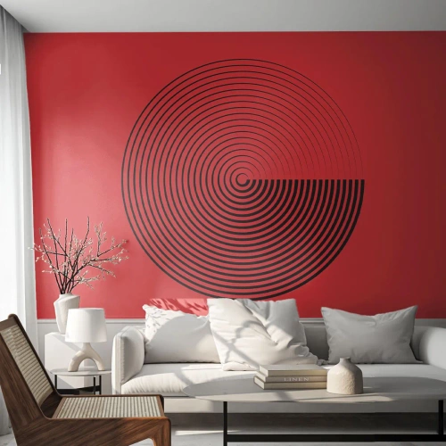 Selbstklebende Fototapete Deluxe Sticker - Kreisbewegung - Minimalismus, Rad, Linien - 300x210 cm