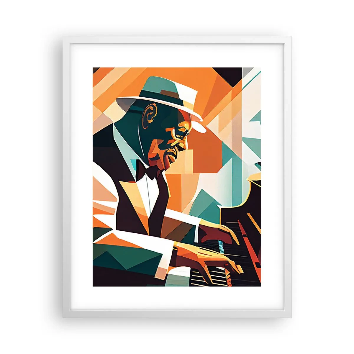 Poster in einem weißen Rahmen - Alles vom Jazz - 40x50 cm