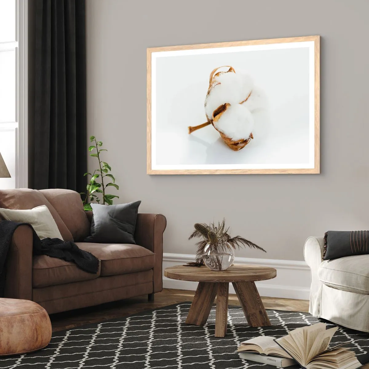 Poster in einem Rahmen aus heller Eiche - Von Natur aus weich - 91x61 cm