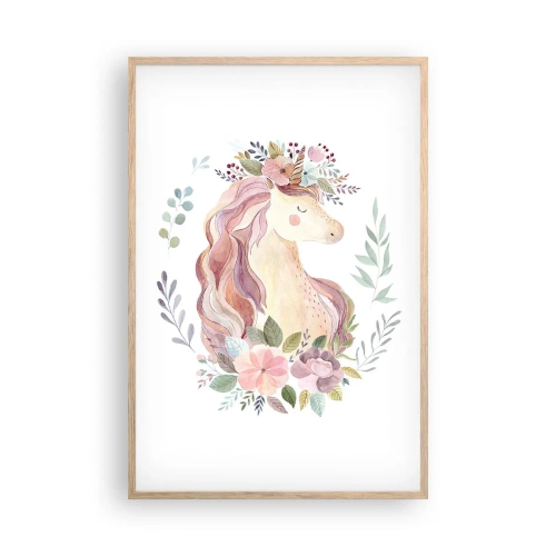 Poster in einem Rahmen aus heller Eiche - Eine Einladung in die Welt der Märchen - 61x91 cm