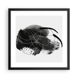 Poster in einem schwarzem Rahmen - Aus Schwarz entstanden - 40x40 cm