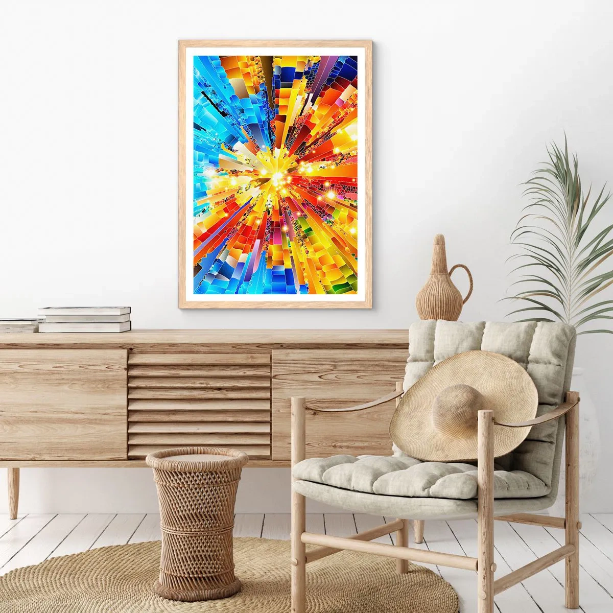 Poster in einem Rahmen aus heller Eiche - In Medienauflösung - 50x70 cm