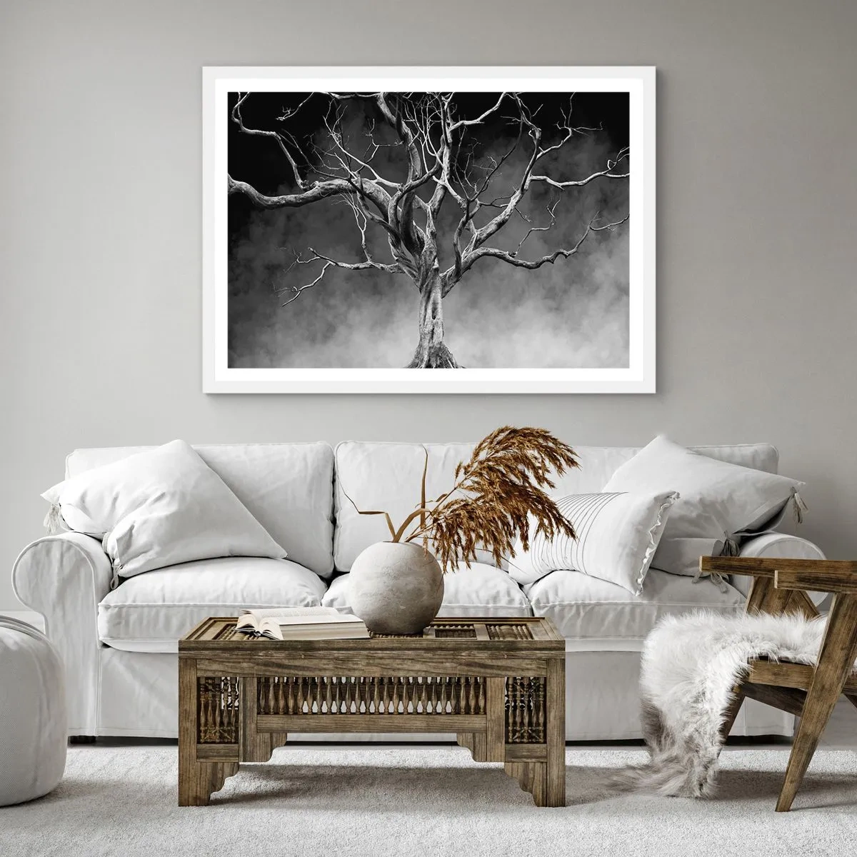 Poster in einem weißen Rahmen - Ursprünglich und heilig - 40x40 cm