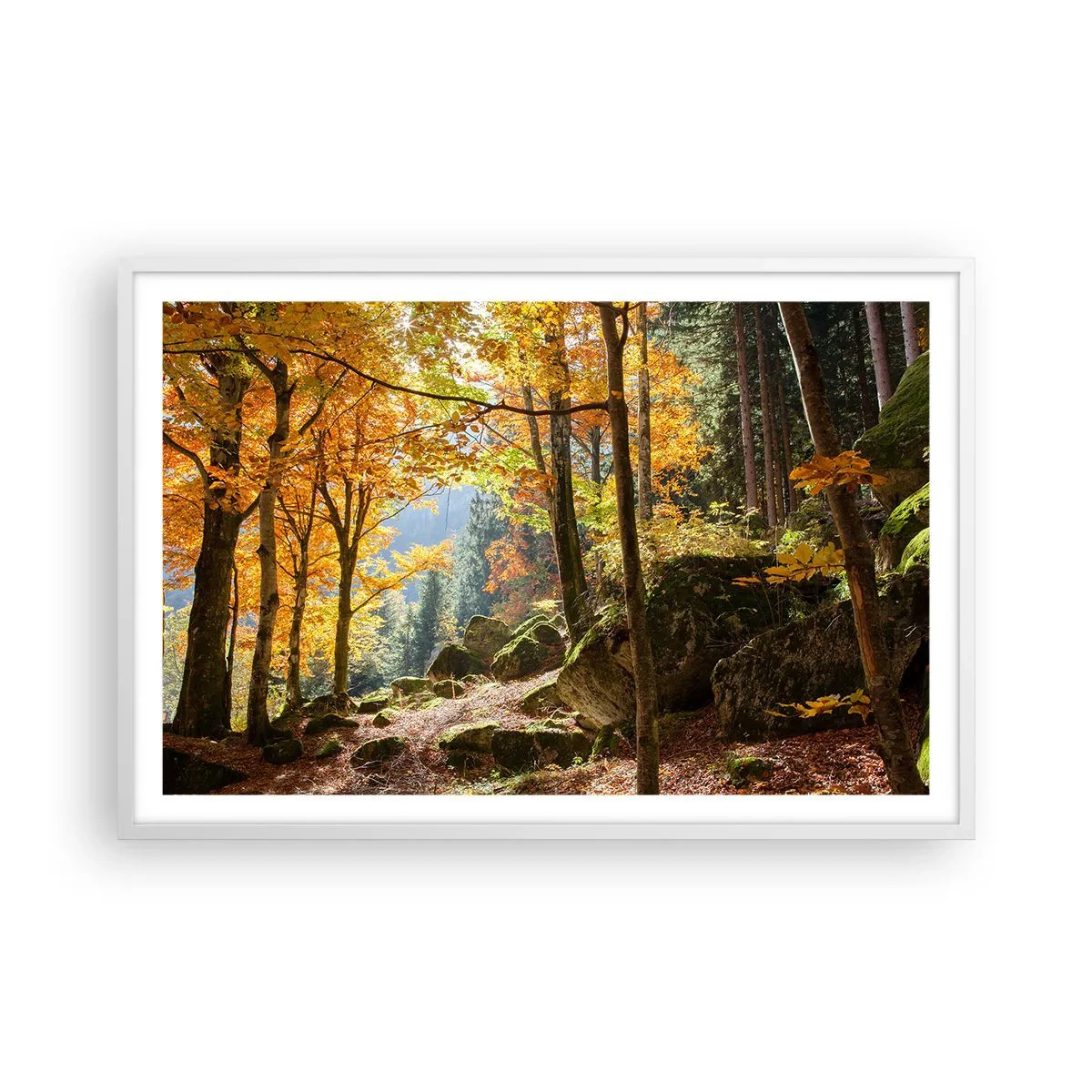 Poster in einem weißen Rahmen - Zeit zum Entspannen - 91x61 cm