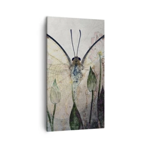 Bild auf Leinwand - Leinwandbild - Wo schwingt der Schmetterling im Gras - 45x80 cm