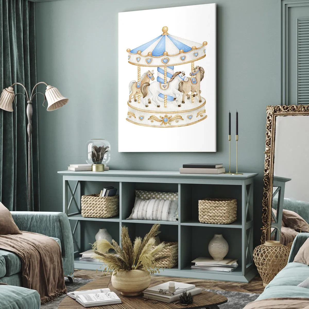 Bild auf Leinwand - Leinwandbild - Süße Kindheit - 45x80 cm