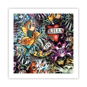 Poster - Der Traum des Tätowierers - 50x50 cm