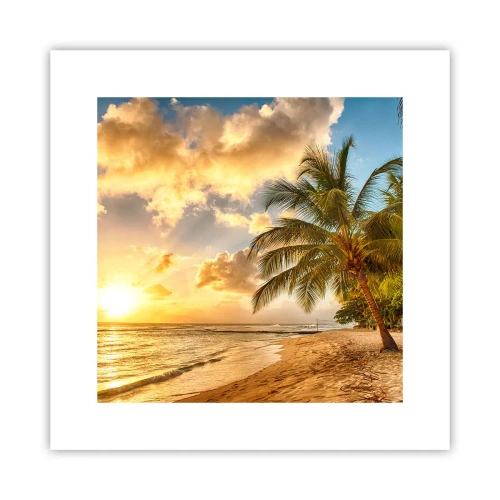 Poster - Ewiger Sommer, immer Urlaub - 30x30 cm