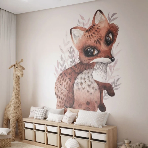 Maßgeschneiderte Fototapete Premium Sand - Einfach lieben - Für Kinder, Fuchs, Märchen