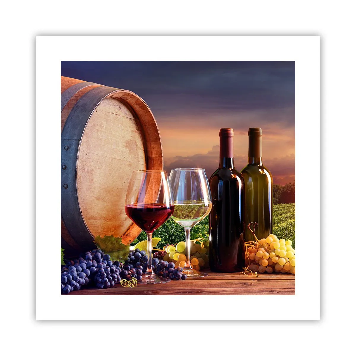 Poster - Hier schmeckt das Leben - 40x40 cm