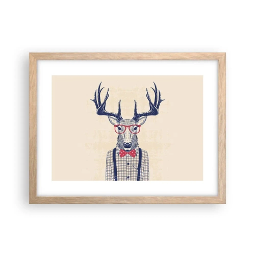 Poster in einem Rahmen aus heller Eiche - Eine lustige Extravaganz - 40x30 cm