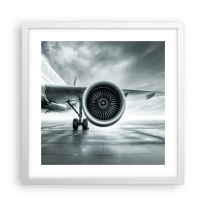 Poster in einem weißen Rahmen - Die Macht ist da! - 40x40 cm