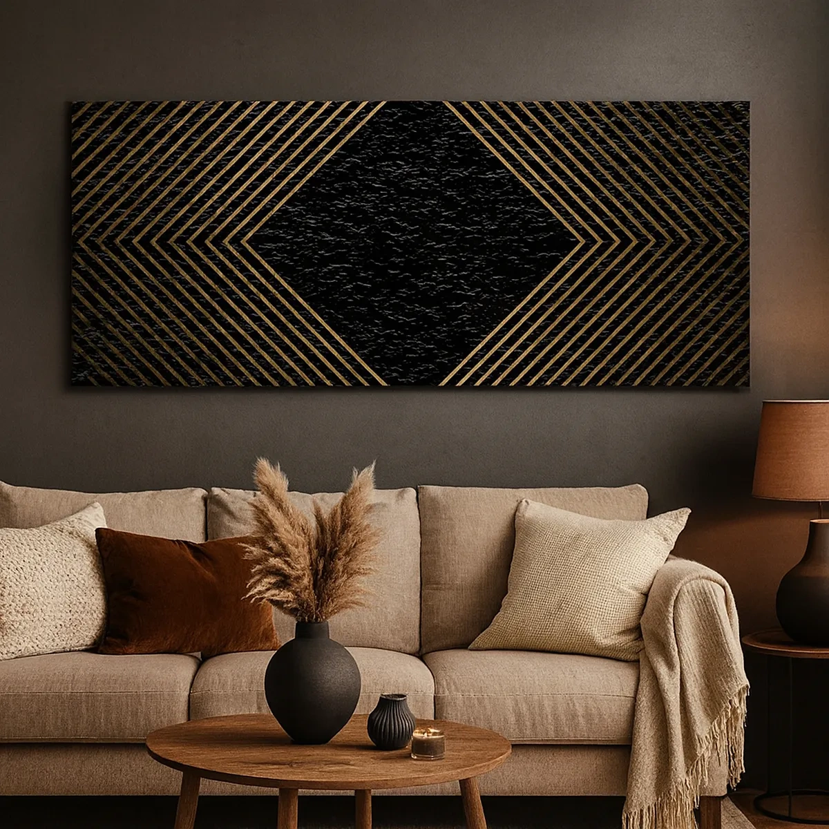 Bild auf Leinwand - Leinwandbild - Geometrie im glamourösen Stil - 30x30 cm