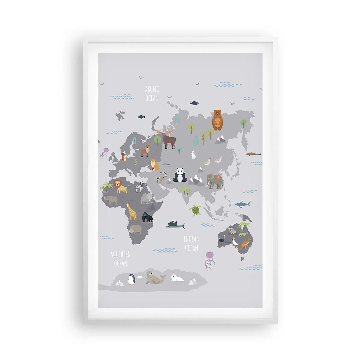 Poster in einem weißen Rahmen - Sag mir wo du herkommst ... - 61x91 cm
