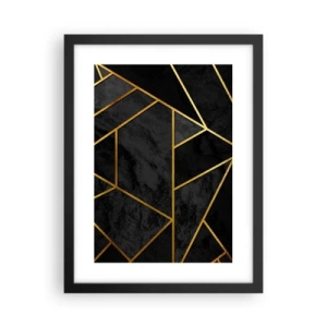 Poster in einem schwarzem Rahmen - Dunkelheit und Glanz - 30x40 cm