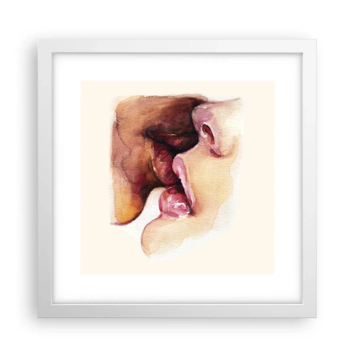 Poster in einem weißen Rahmen - Wie Tag und Nacht, Erde und Himmel - 30x30 cm