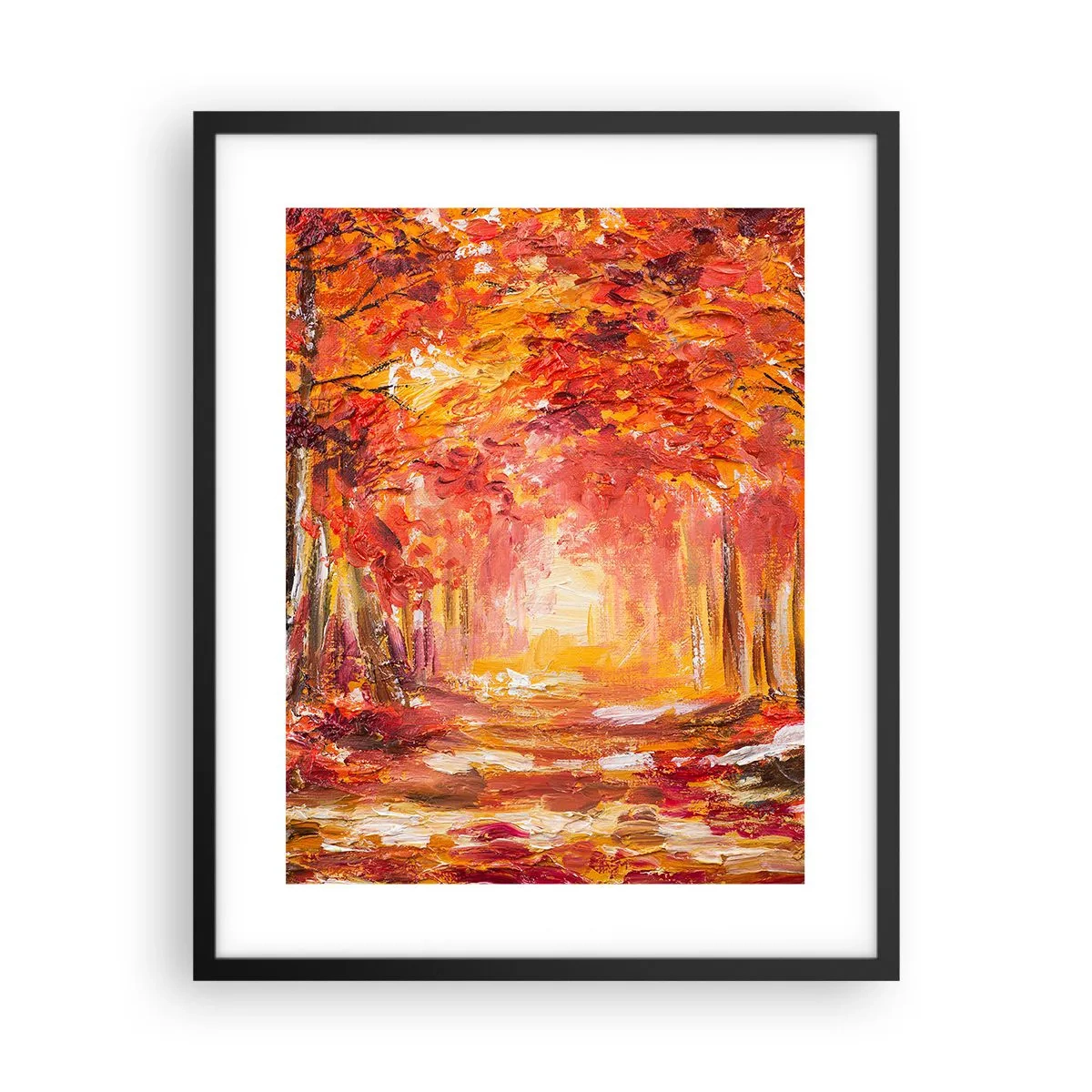 Poster in einem schwarzem Rahmen - Kupferwald - 40x50 cm