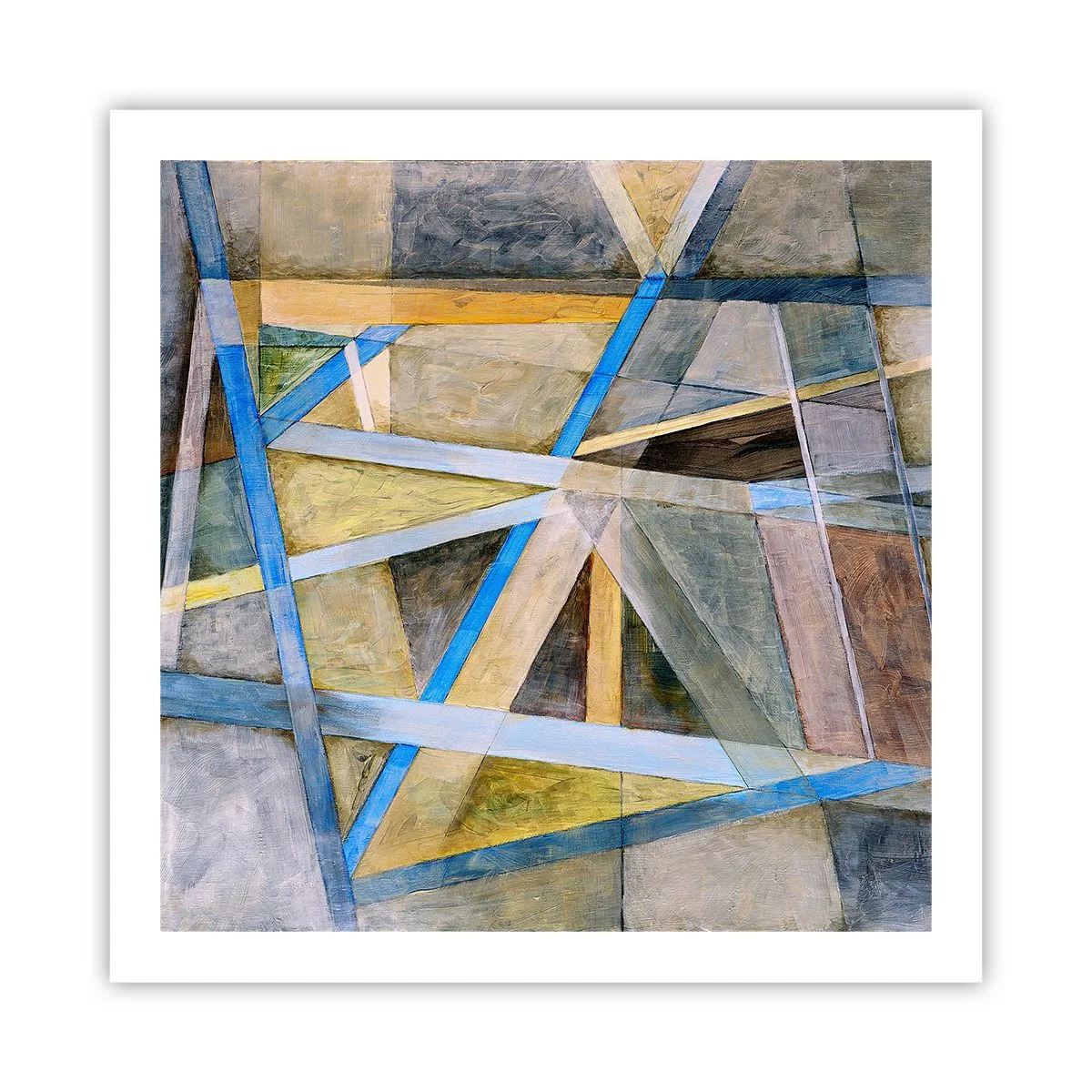 Poster - Gerade oder diagonal? - 60x60 cm