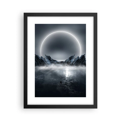 Poster in einem schwarzem Rahmen - Ende der Geschichte - 30x40 cm