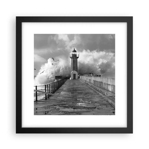 Poster in einem schwarzem Rahmen - Furchtlos - 30x30 cm