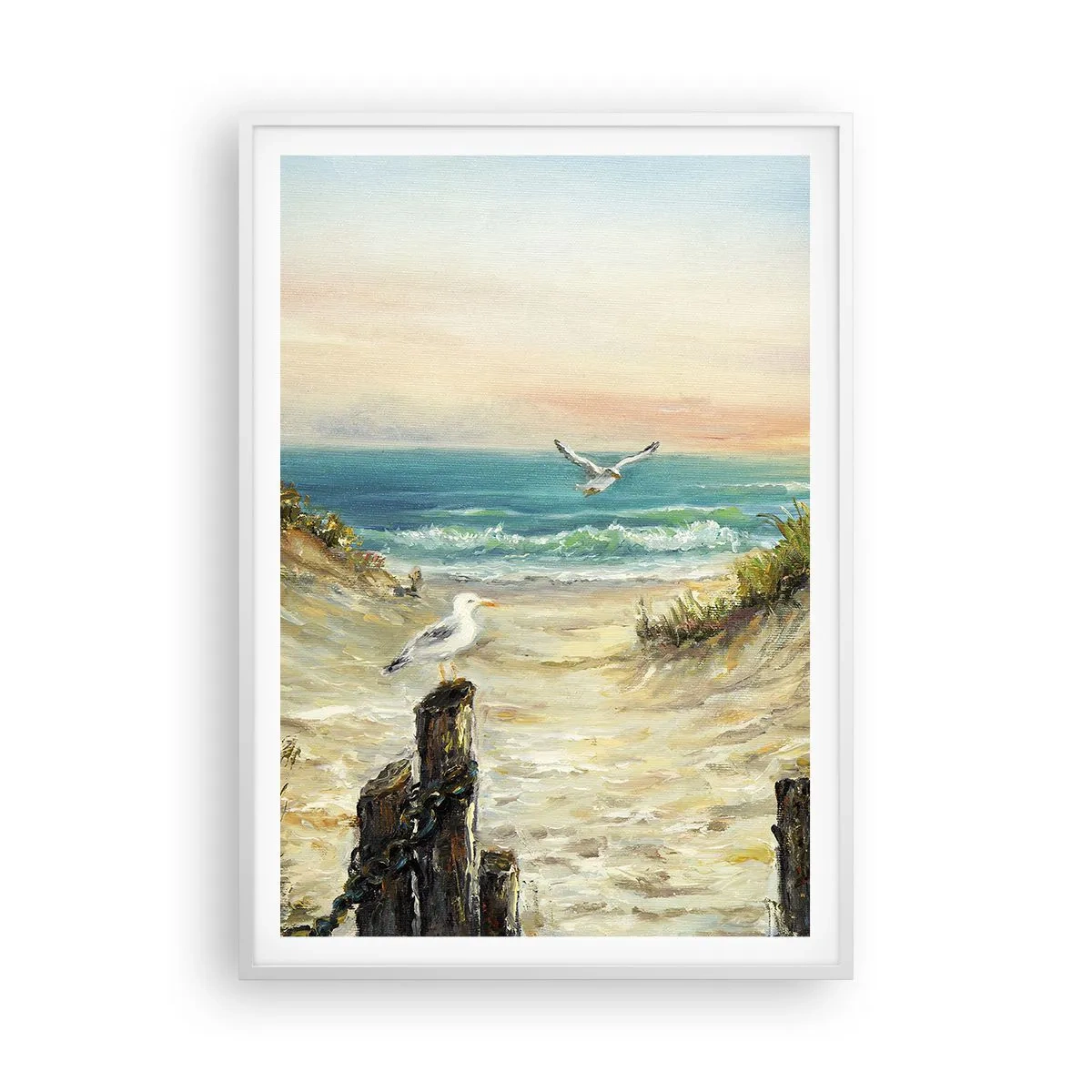 Poster in einem weißen Rahmen - Windlose Abgeschiedenheit - 70x100 cm