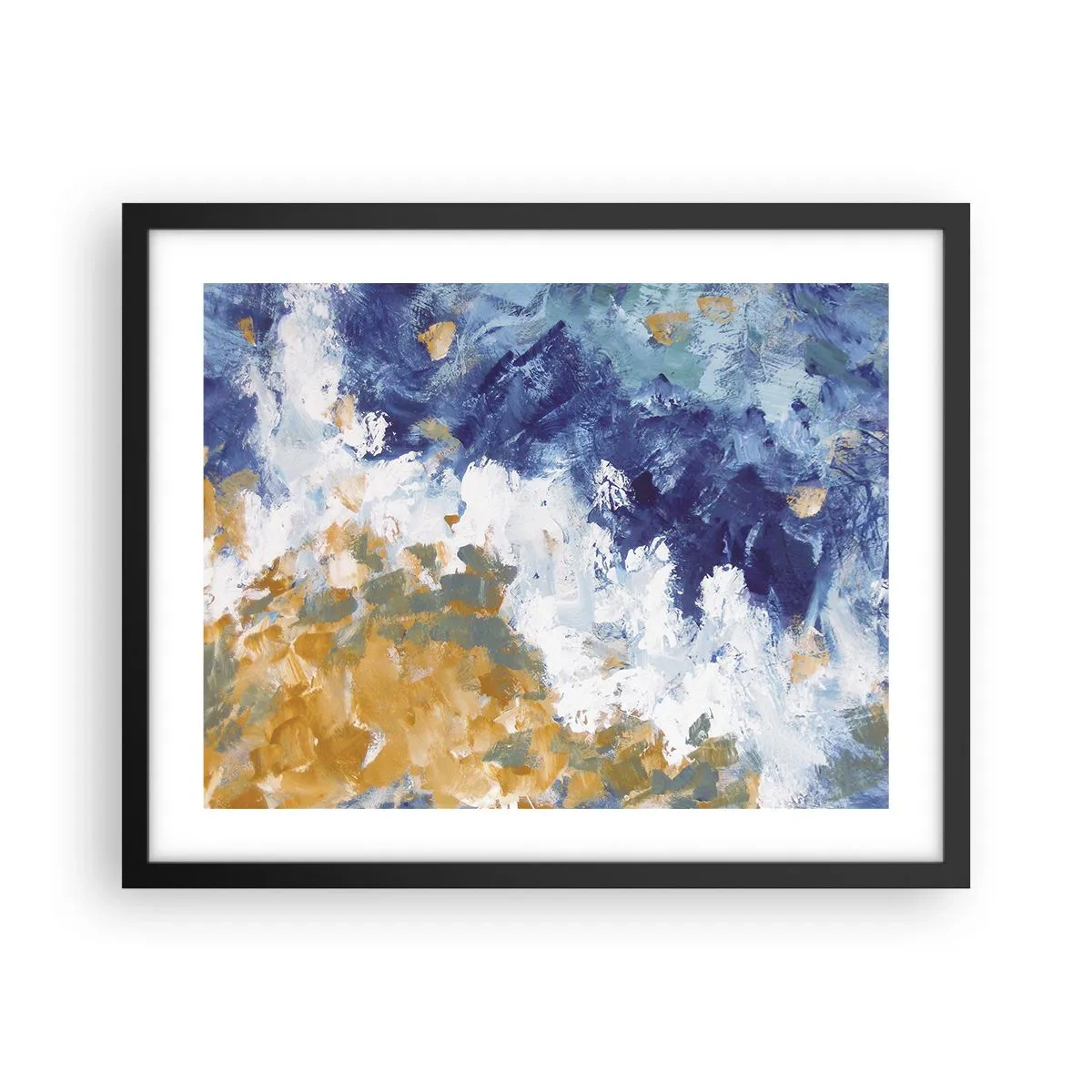 Poster in einem schwarzem Rahmen - Tanz der Naturelemente - 50x40 cm