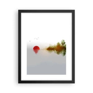 Poster in einem schwarzem Rahmen - Versprechen der Ruhe - 30x40 cm