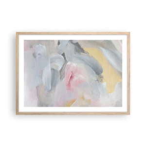Poster in einem Rahmen aus heller Eiche - In einer Pastellwelt - 70x50 cm