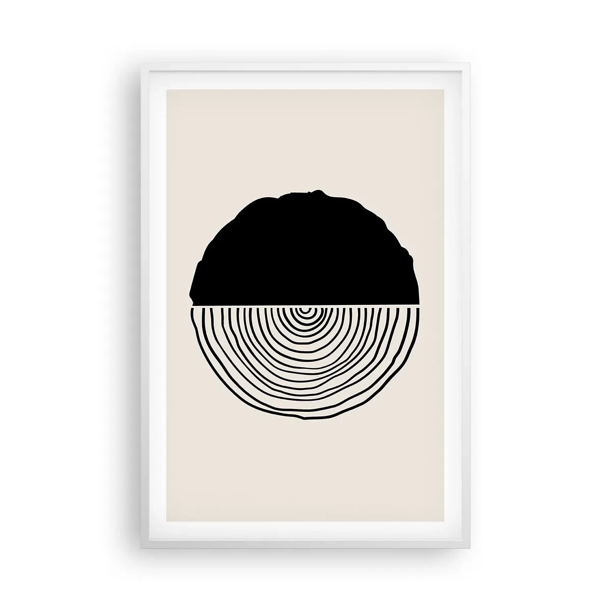 Poster in einem weißen Rahmen - Halb und halb - 61x91 cm