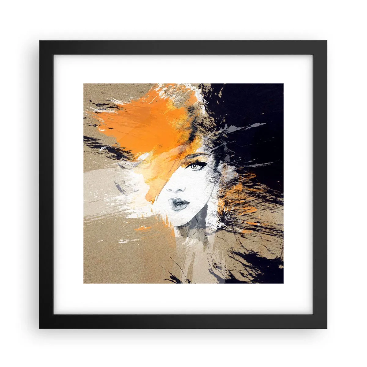 Poster in einem schwarzem Rahmen - Und es ist Licht - 30x30 cm