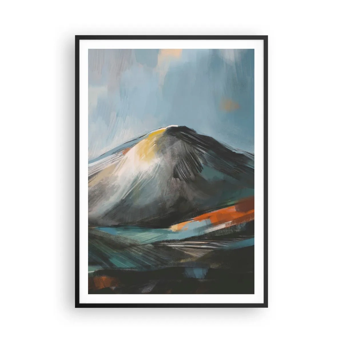 Poster in einem schwarzem Rahmen - Roh und schön - 70x100 cm