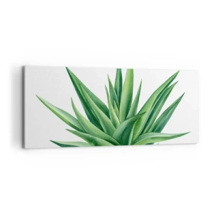 Bild auf Leinwand - Leinwandbild - Grün – Kraft – Leben - 100x40 cm