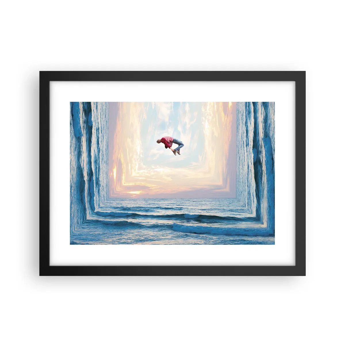 Poster in einem schwarzem Rahmen - In eine andere Dimension - 40x30 cm