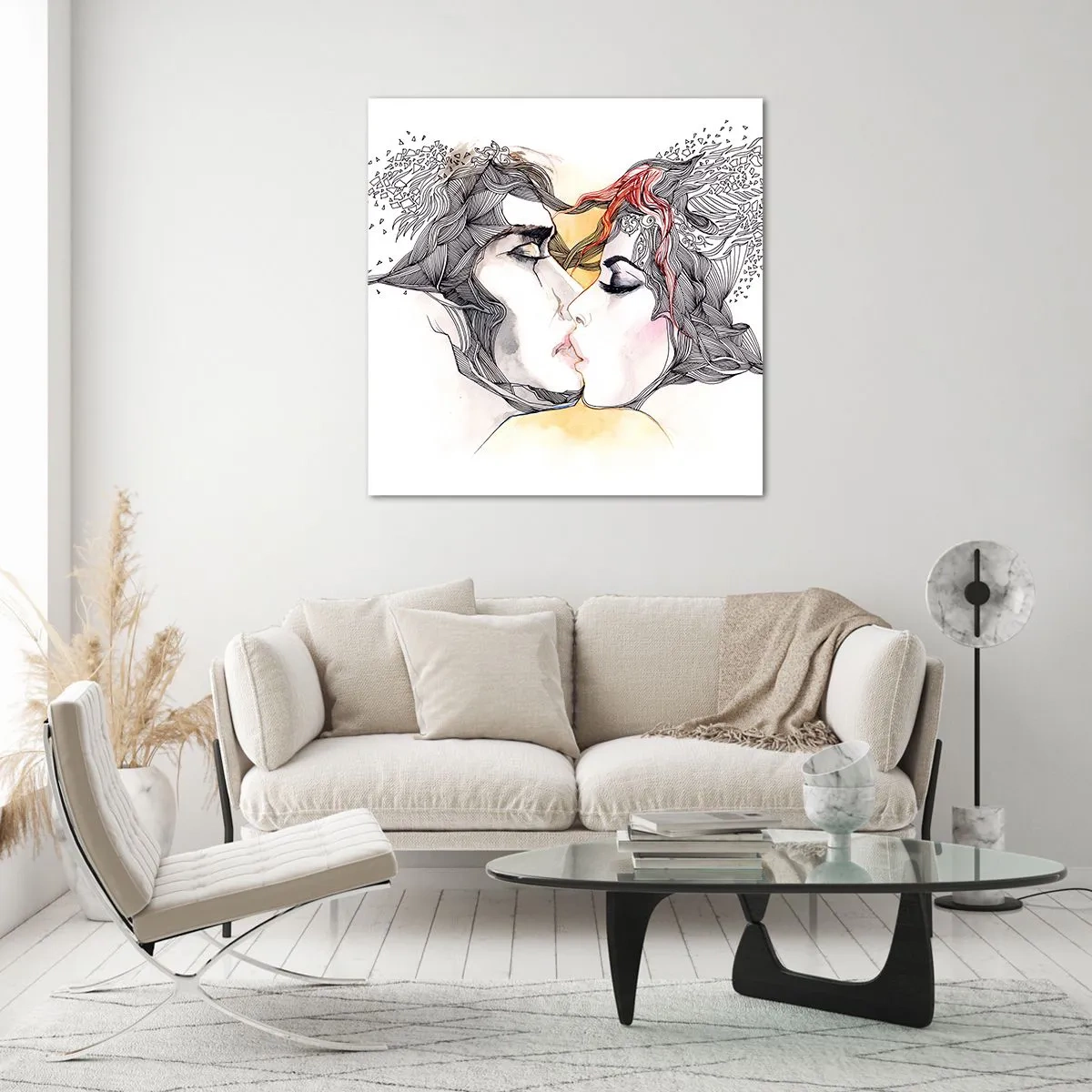 Glasbild - Bild auf glas - Die Welt existiert nicht - 40x40 cm