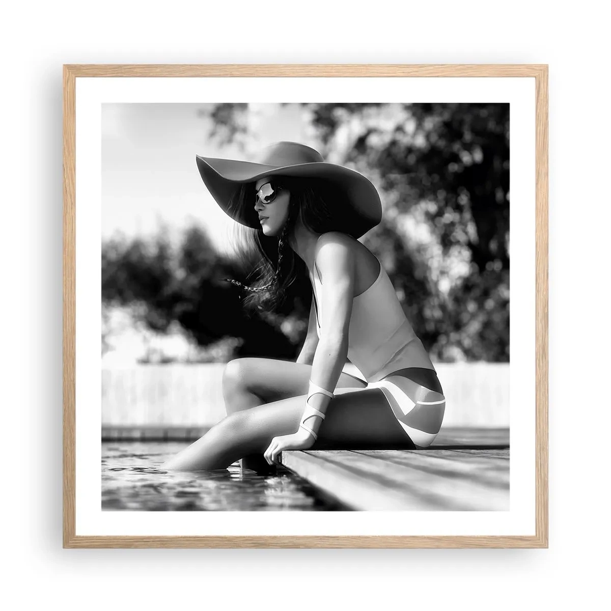 Poster in einem Rahmen aus heller Eiche - Sommertraum - 60x60 cm