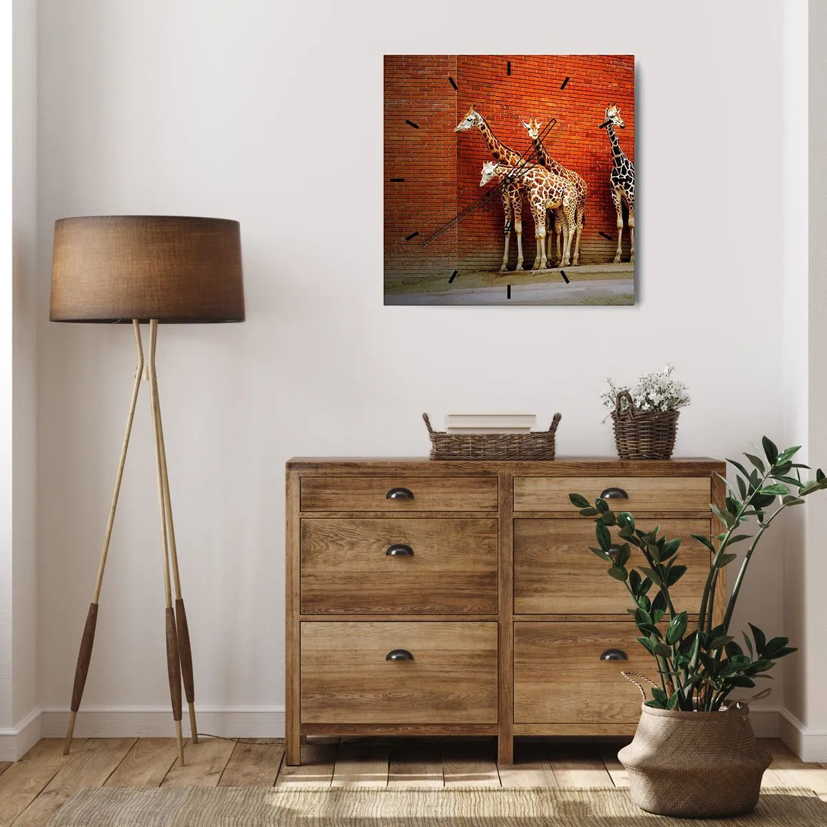 Wanduhr - Glasuhr - Sehen Sie Akazien? - 40x40 cm