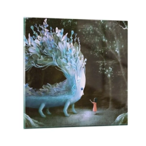 Glasbild - Bild auf glas - Fantastisches Treffen - 40x40 cm