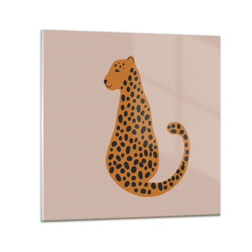 Glasbild - Bild auf glas - Leopardenmuster ist ein modisches Muster - 30x30 cm