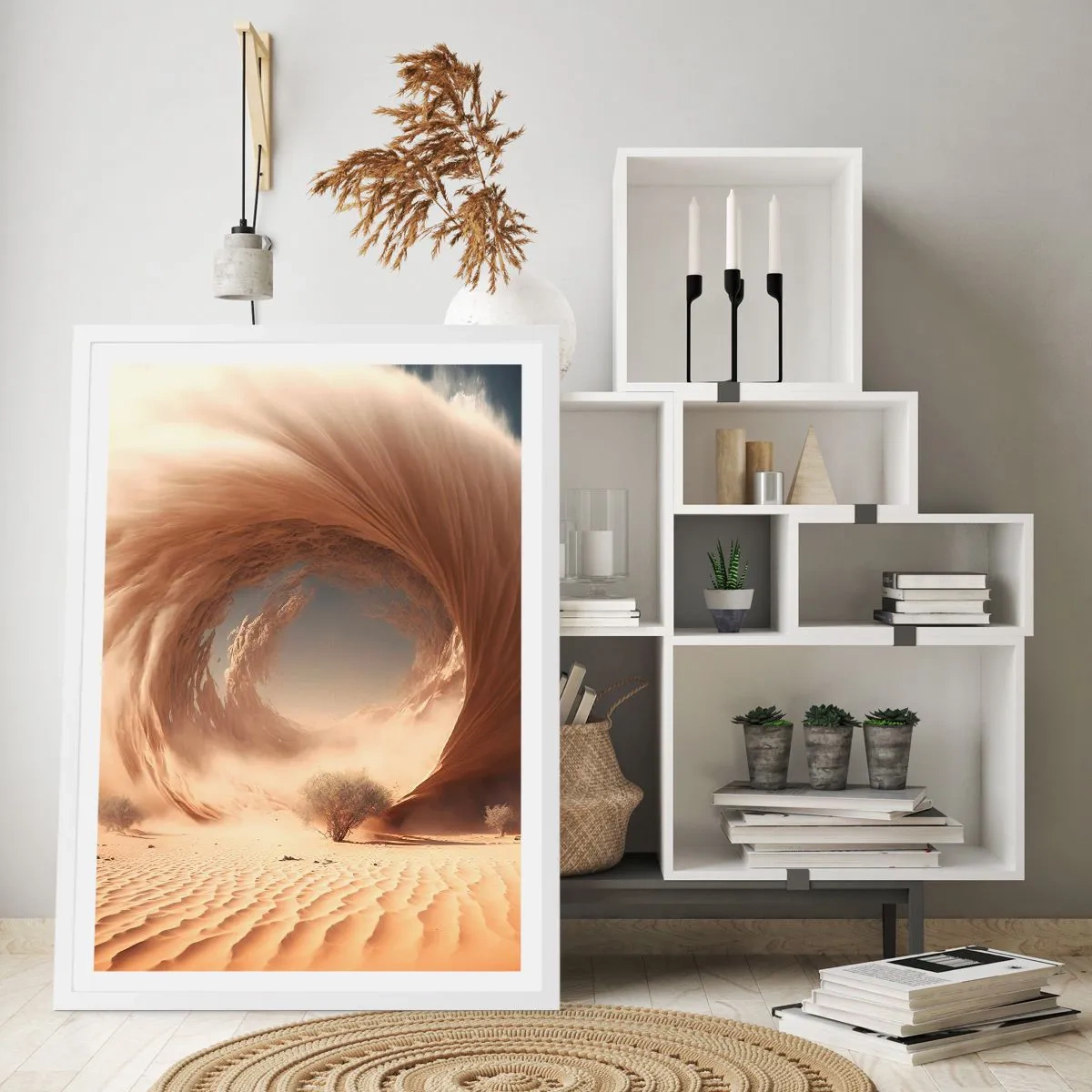 Poster in einem weißen Rahmen - Geöffnetes Portal - 30x40 cm