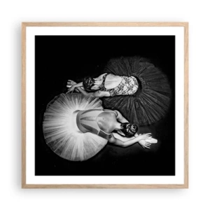 Poster in einem Rahmen aus heller Eiche - Jin und Jang – perfekte Balance - 60x60 cm