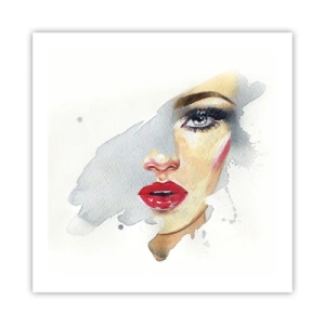 Poster - Abspiegeln in einem Wassertropfen - 60x60 cm