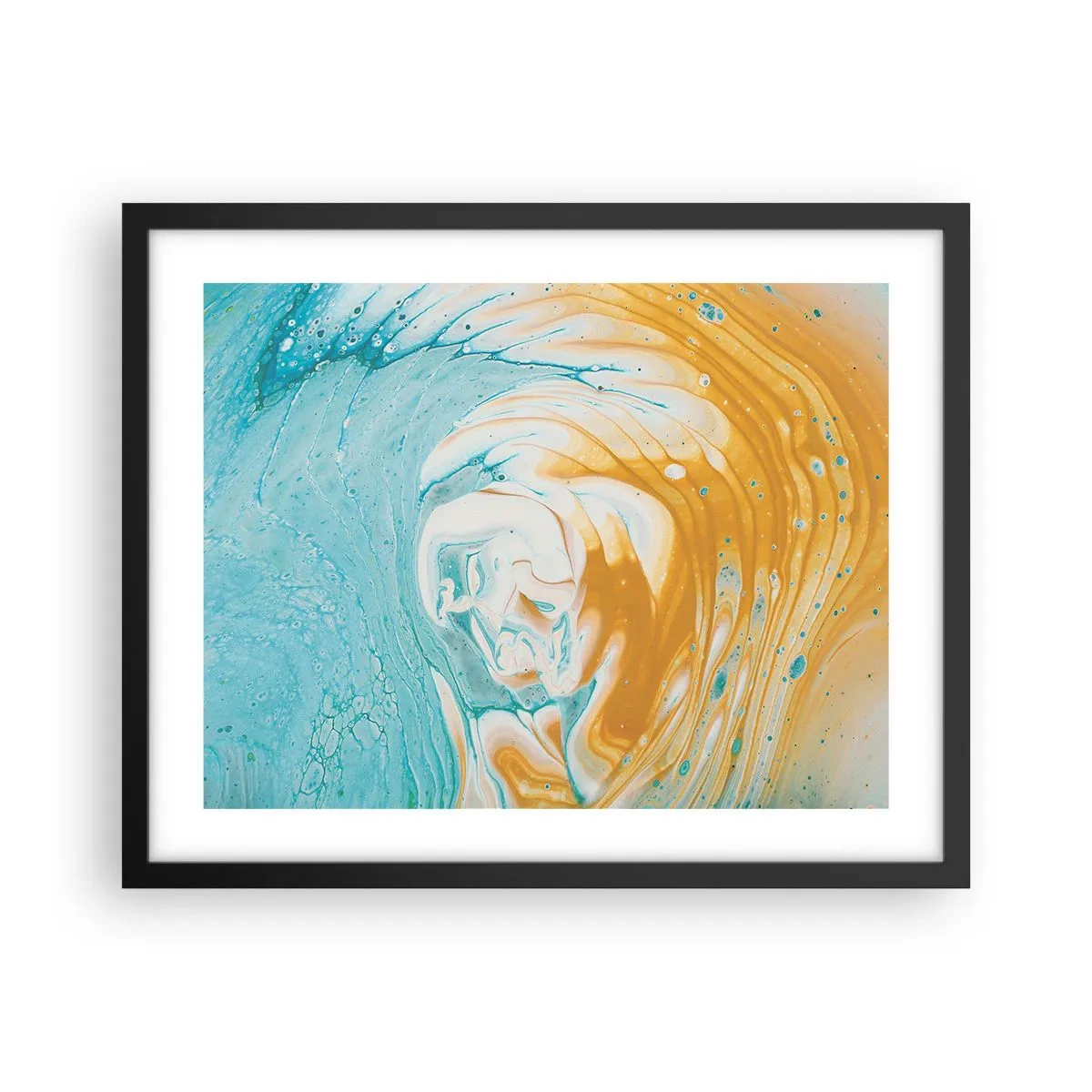 Poster in einem schwarzem Rahmen - Pastellwirbel - 50x40 cm